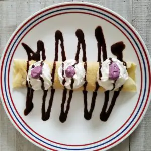 Easy crepes with berry cream cheese filling