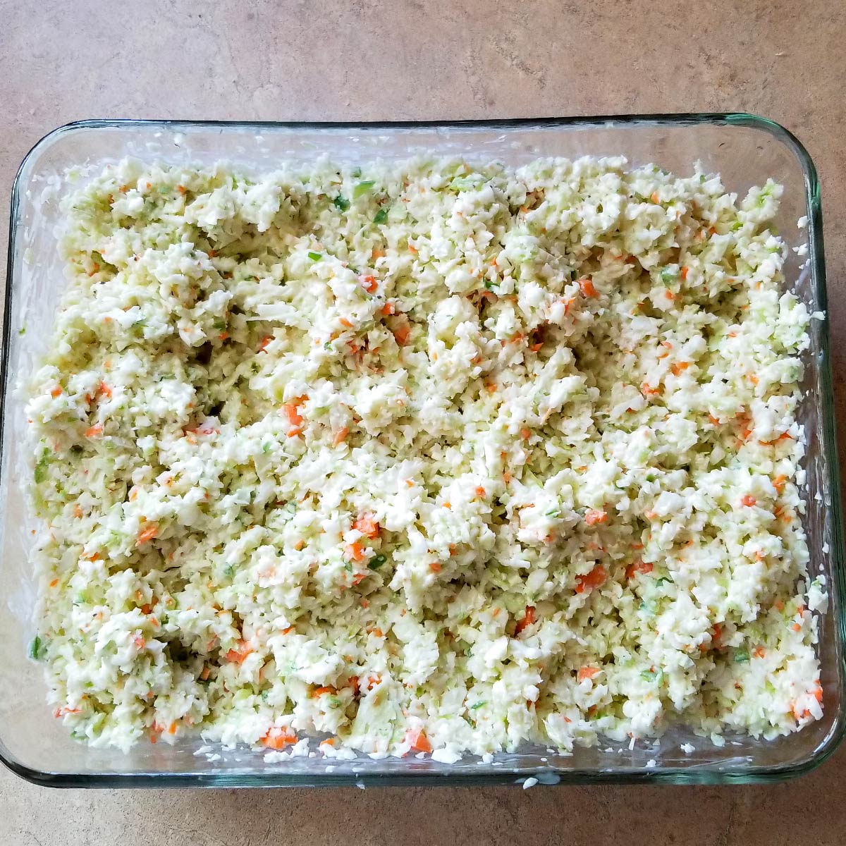 Homemade coleslaw with a sweet dressing