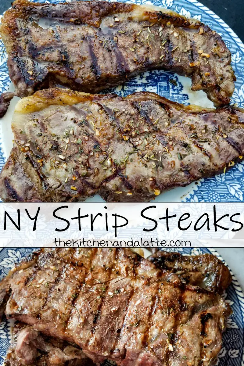 NY strip steaks