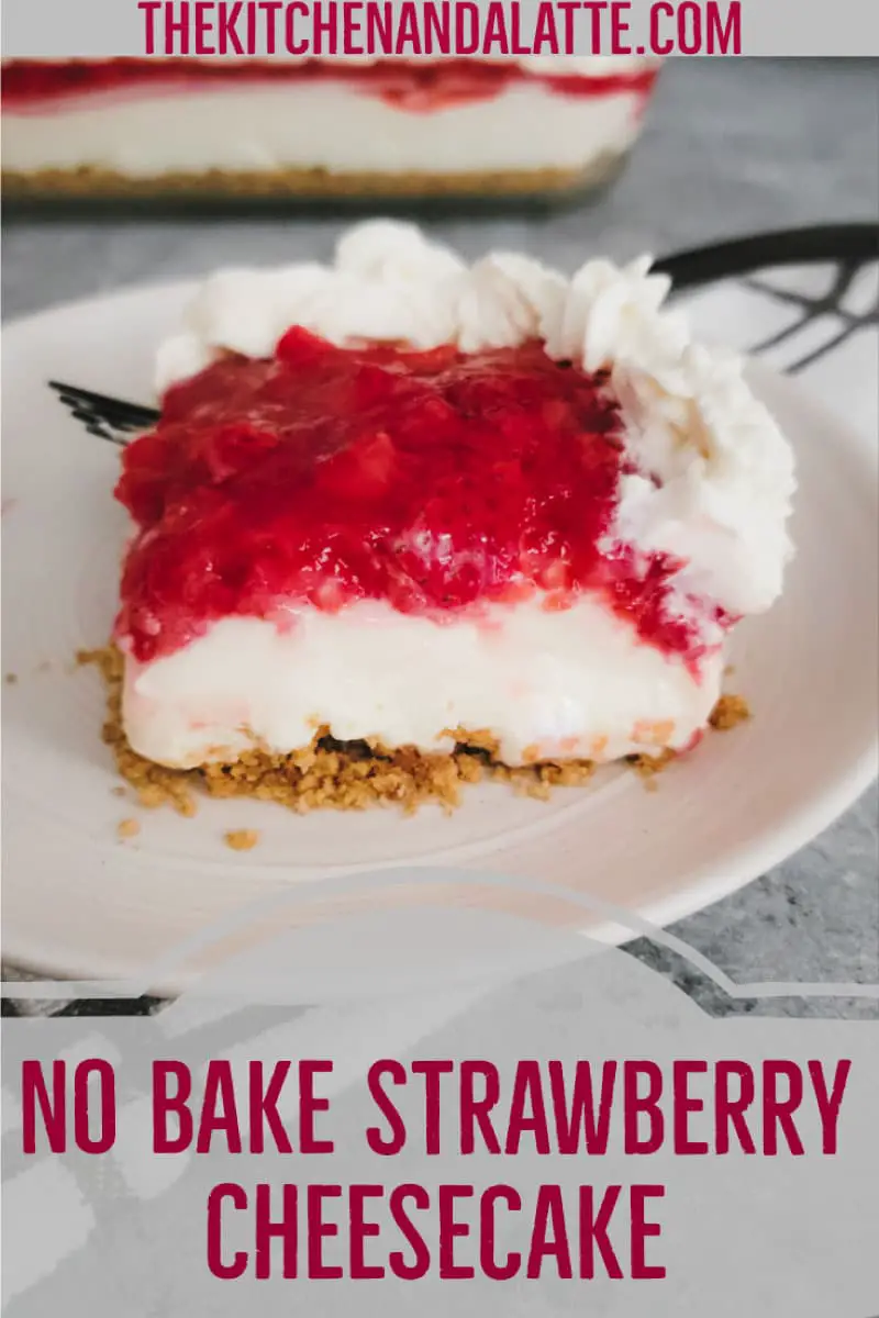 No bake strawberry cheesecake - Pinterest image