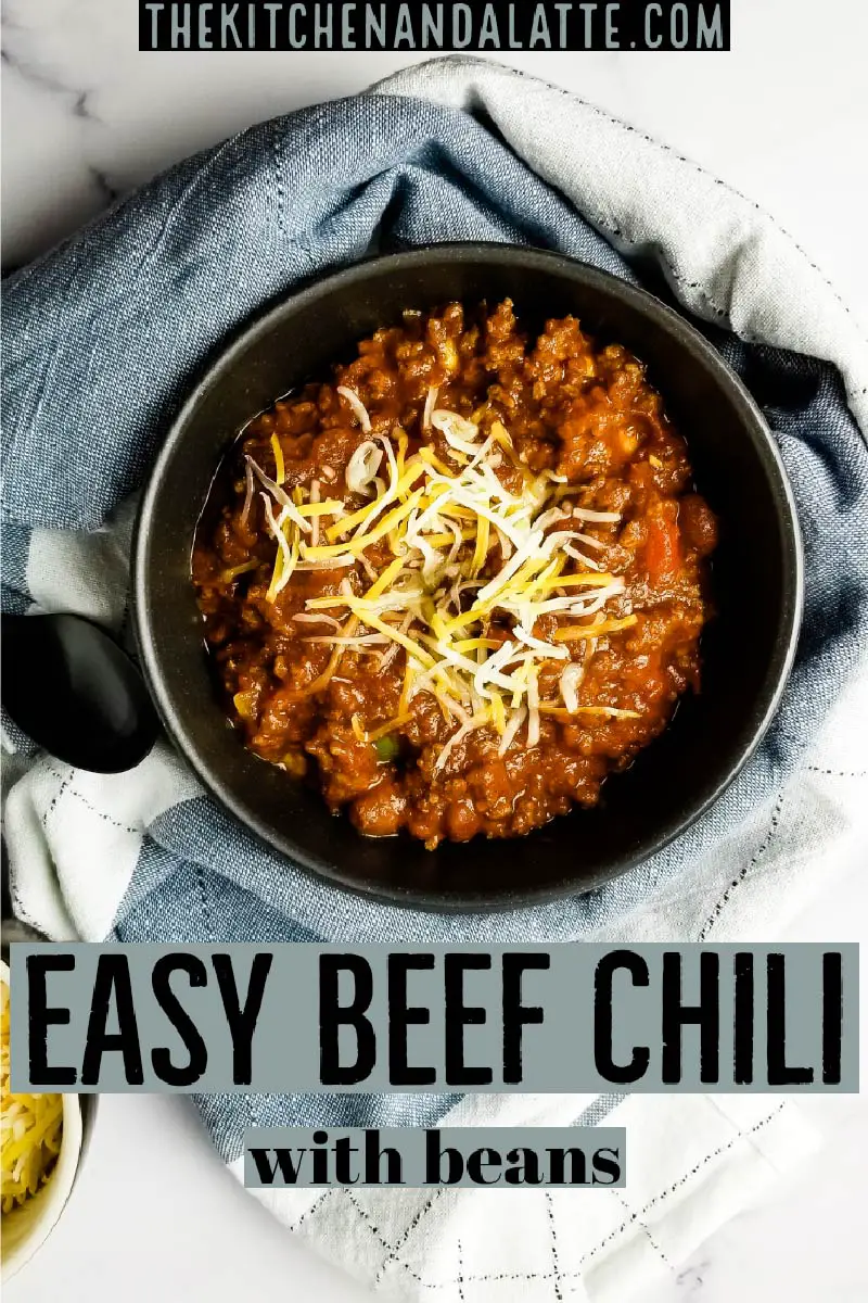 Easy beef chili with beans