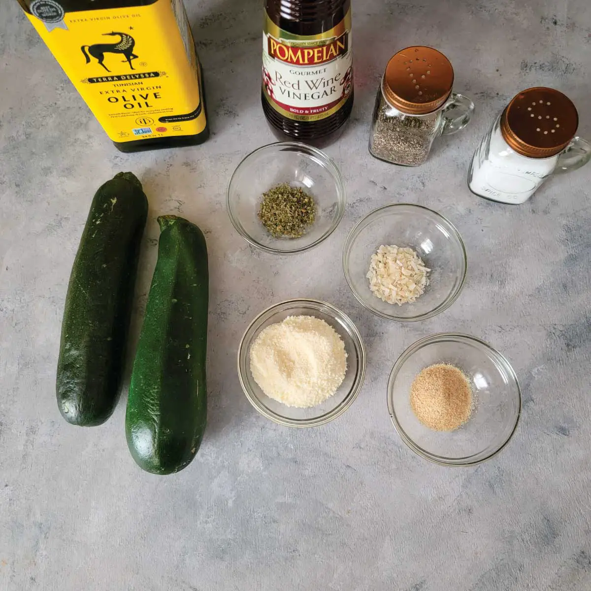 The ingredients out and prepped.