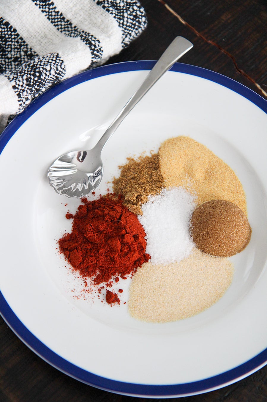 Spices shown before mixing chipotle seasoning.