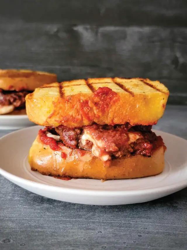 Best Grilled Stuffed Pizza Burgers - The Kitchen and a Latte
