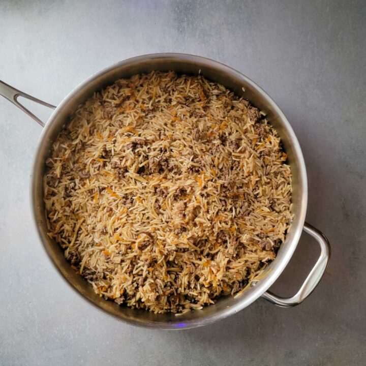 Easy Homemade Ground Beef and Rice - The Kitchen and a Latte
