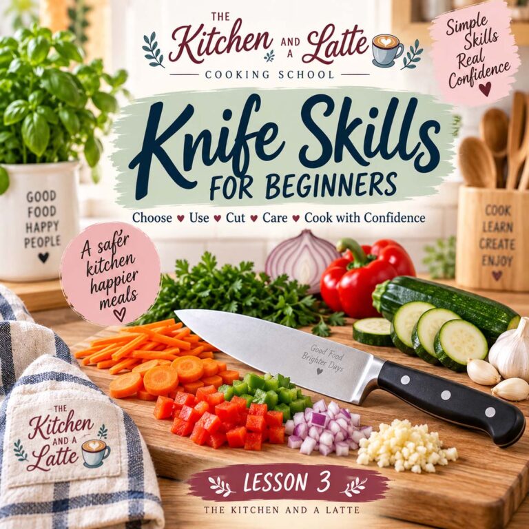 Knife skills for beginners, lesson 3 of cooking school.